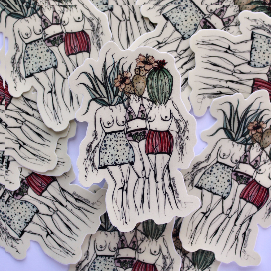 Sticker, Desert Sisters