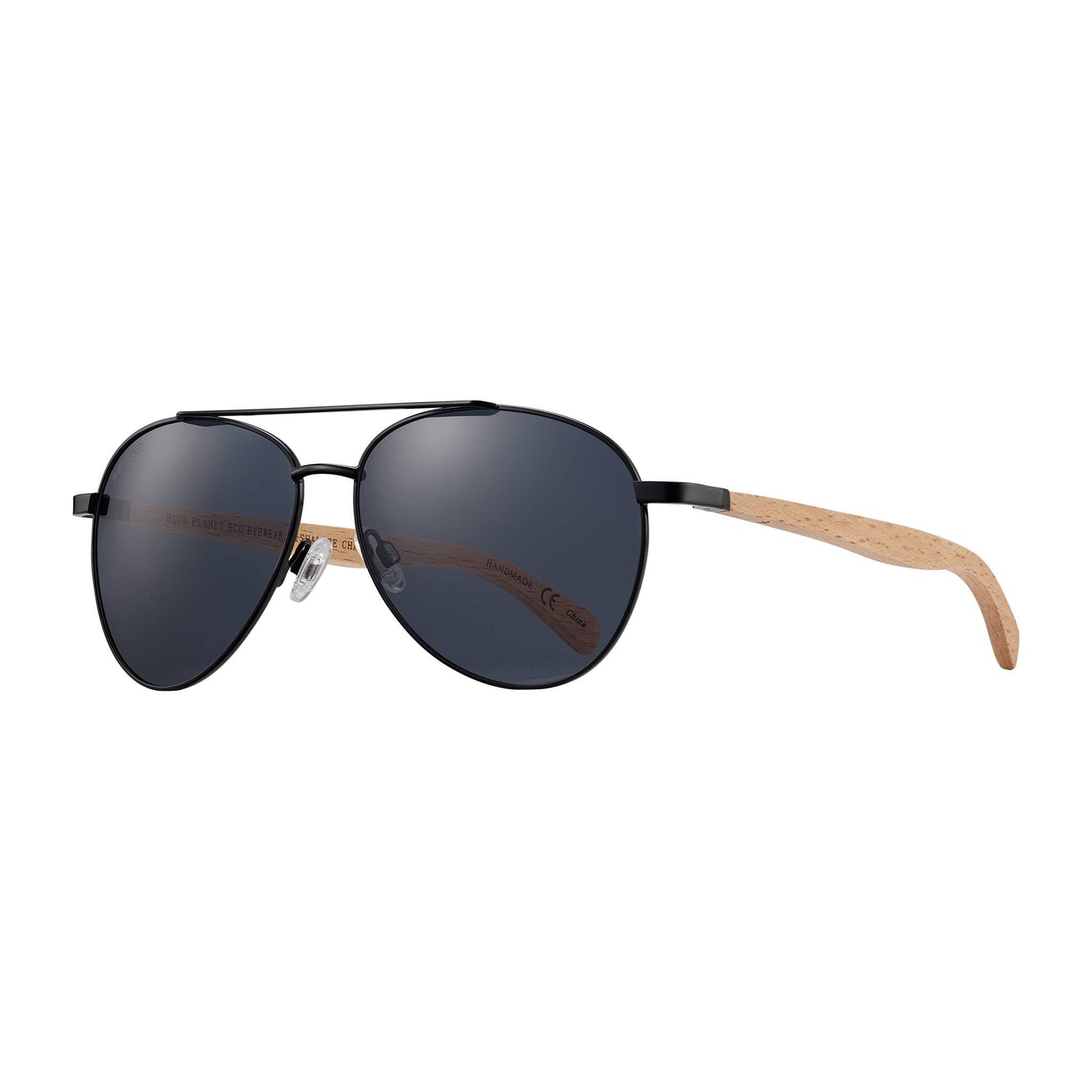 BP19333 - Amador - Matte Onyx / Beechwood + Smoke Polarized Lens