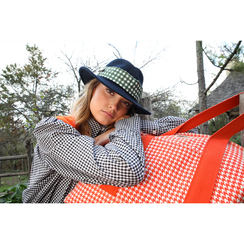 Gigi Blouse Navy Gingham