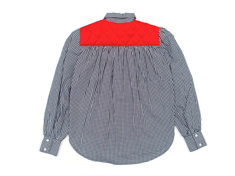 Gigi Blouse Navy Gingham