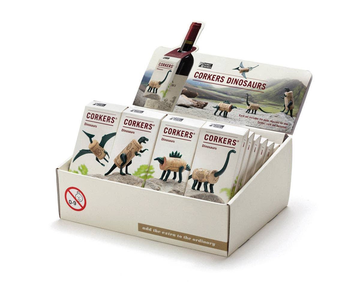 Gift For Wine Lovers | Corkers Dino's Pop Display