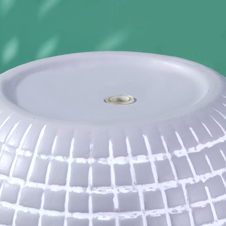 Large Disco Ball Ceramic Planter - Silver