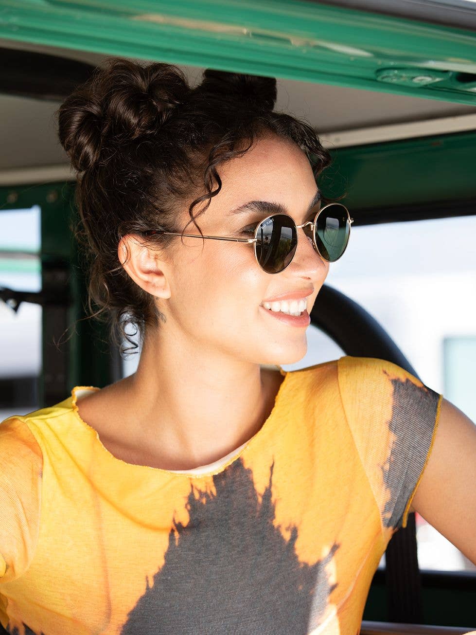 Ash - Matte Gold / Tortoise Tips / Grey-green Polarized Lens