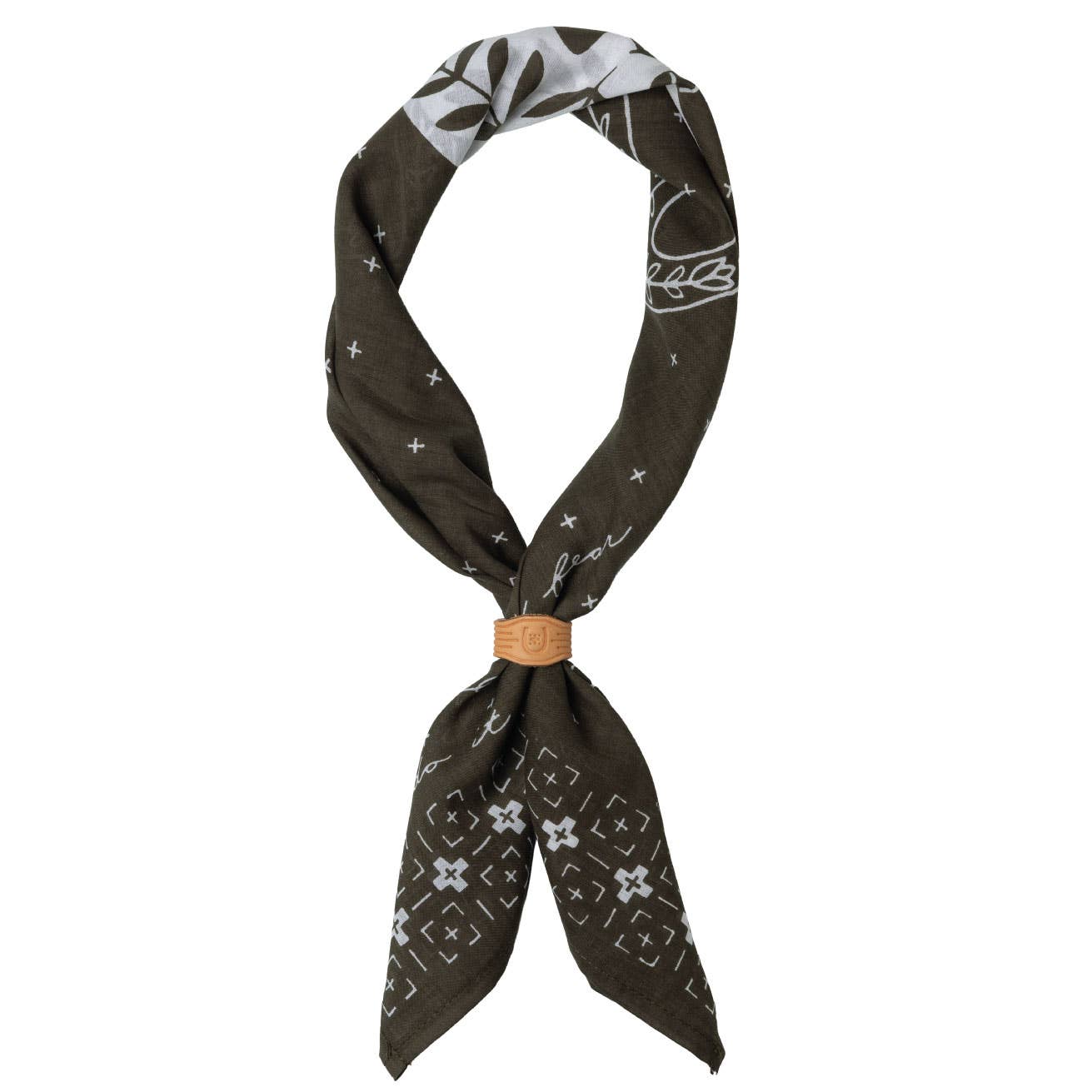 Leather Bandana Slide - Cigar Band - Scarf Ring