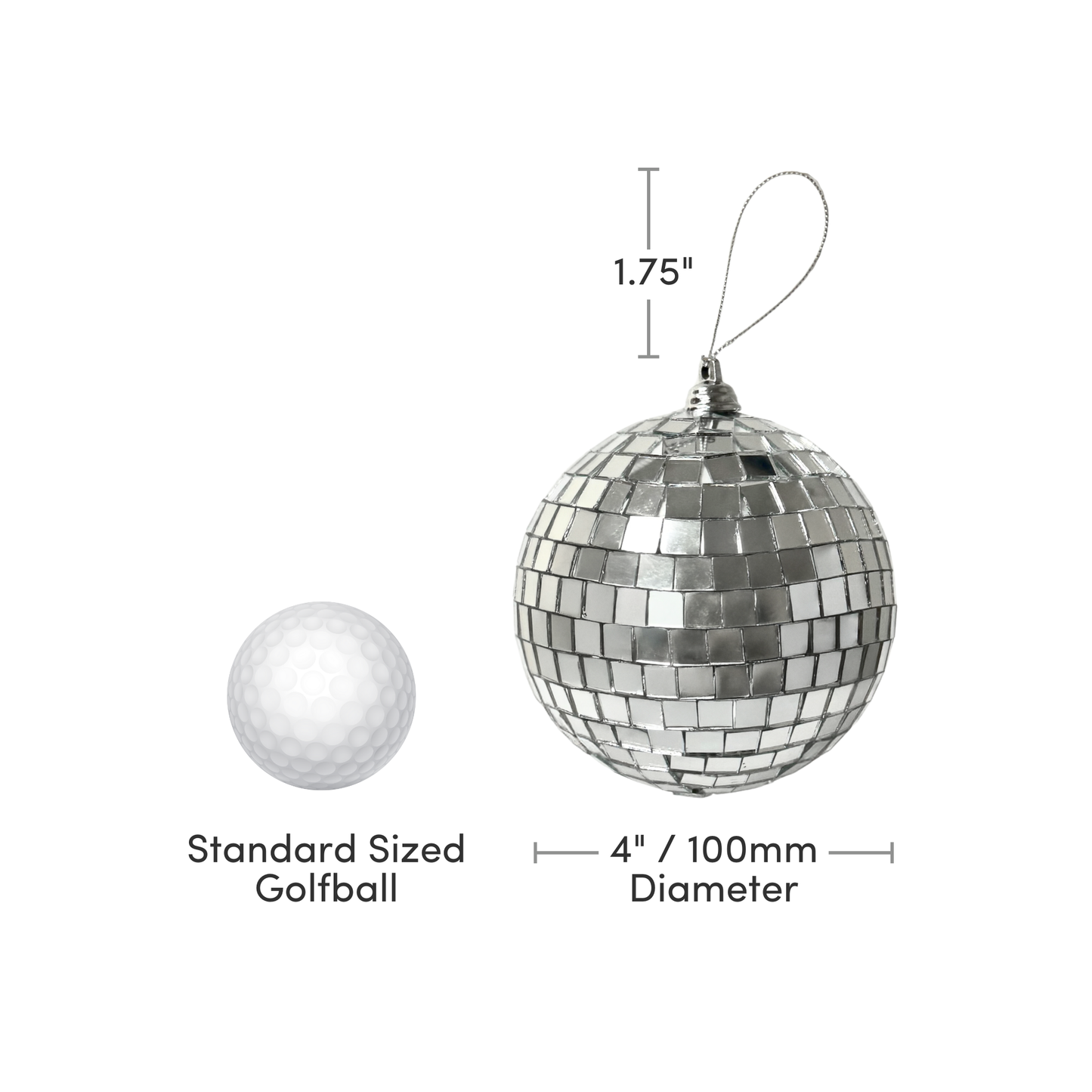 100mm Mirror Ball Ornament