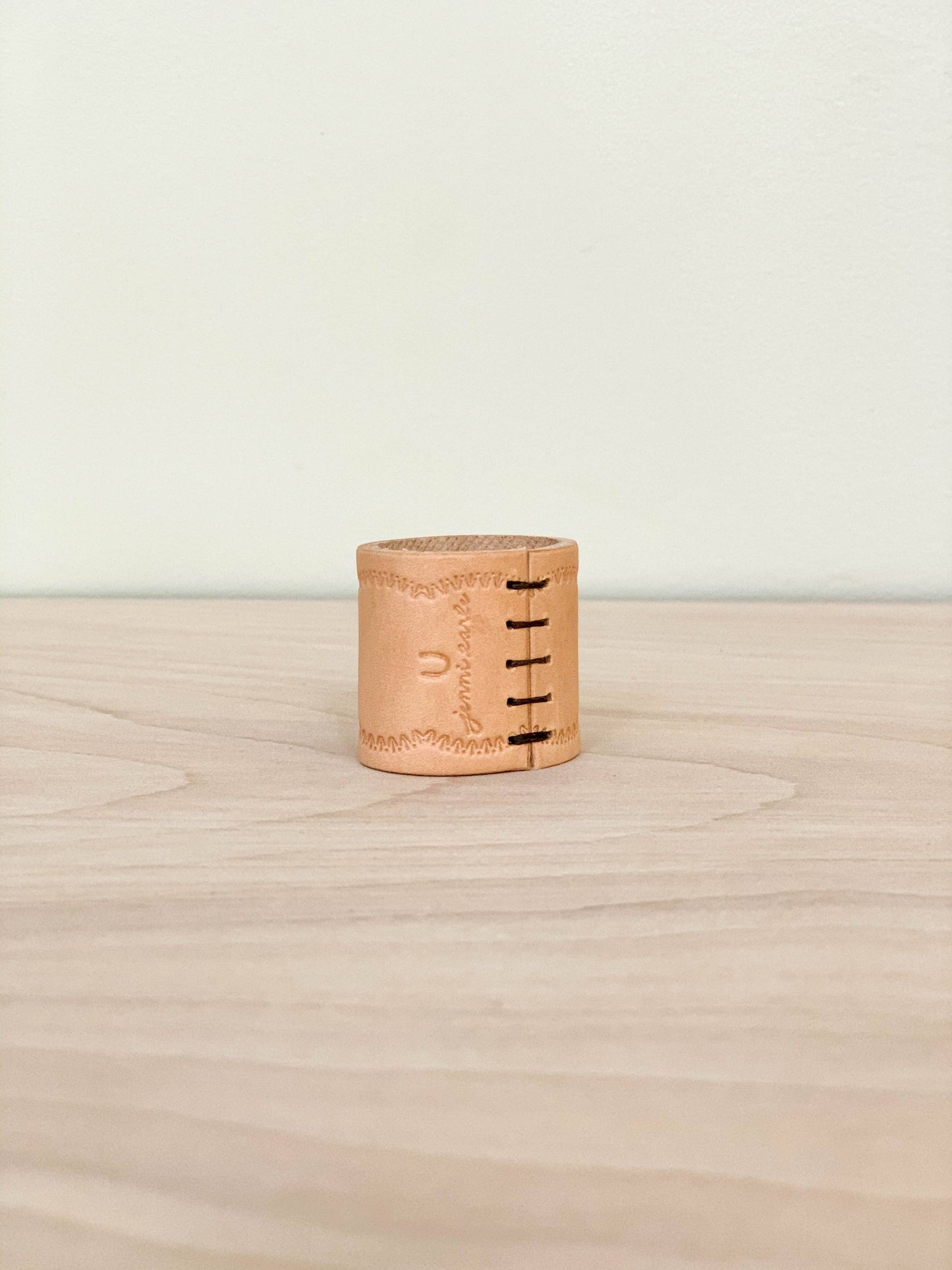 Leather Bandana Slide - Arched - Scarf Ring