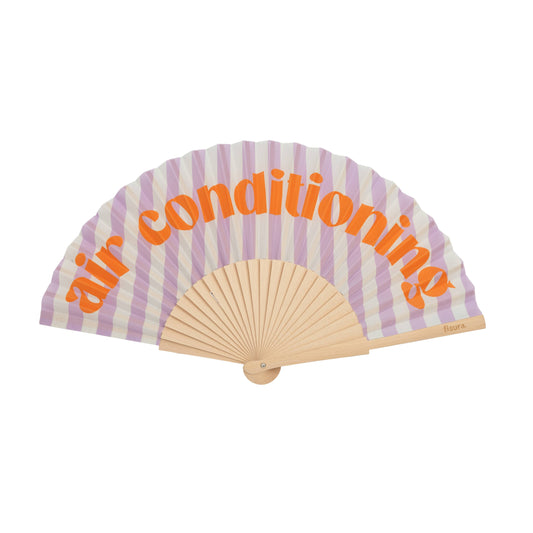 Hand fan "air conditioning" stripes