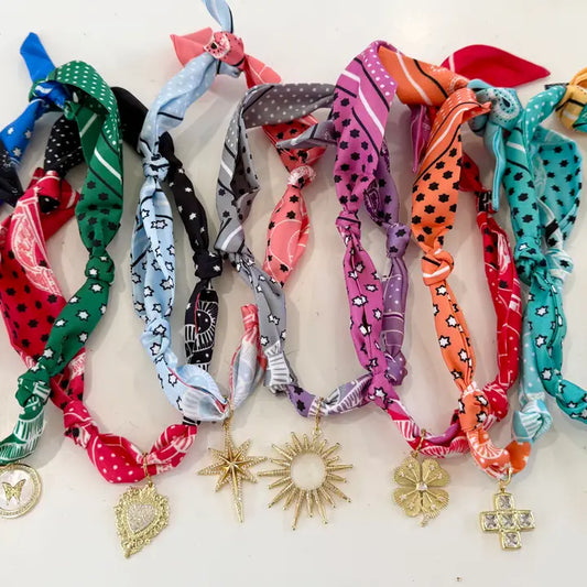 scarf necklace with luxe