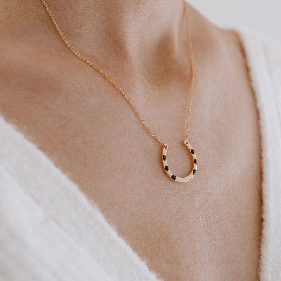 Lady Luck (horseshoe) Black Onyx