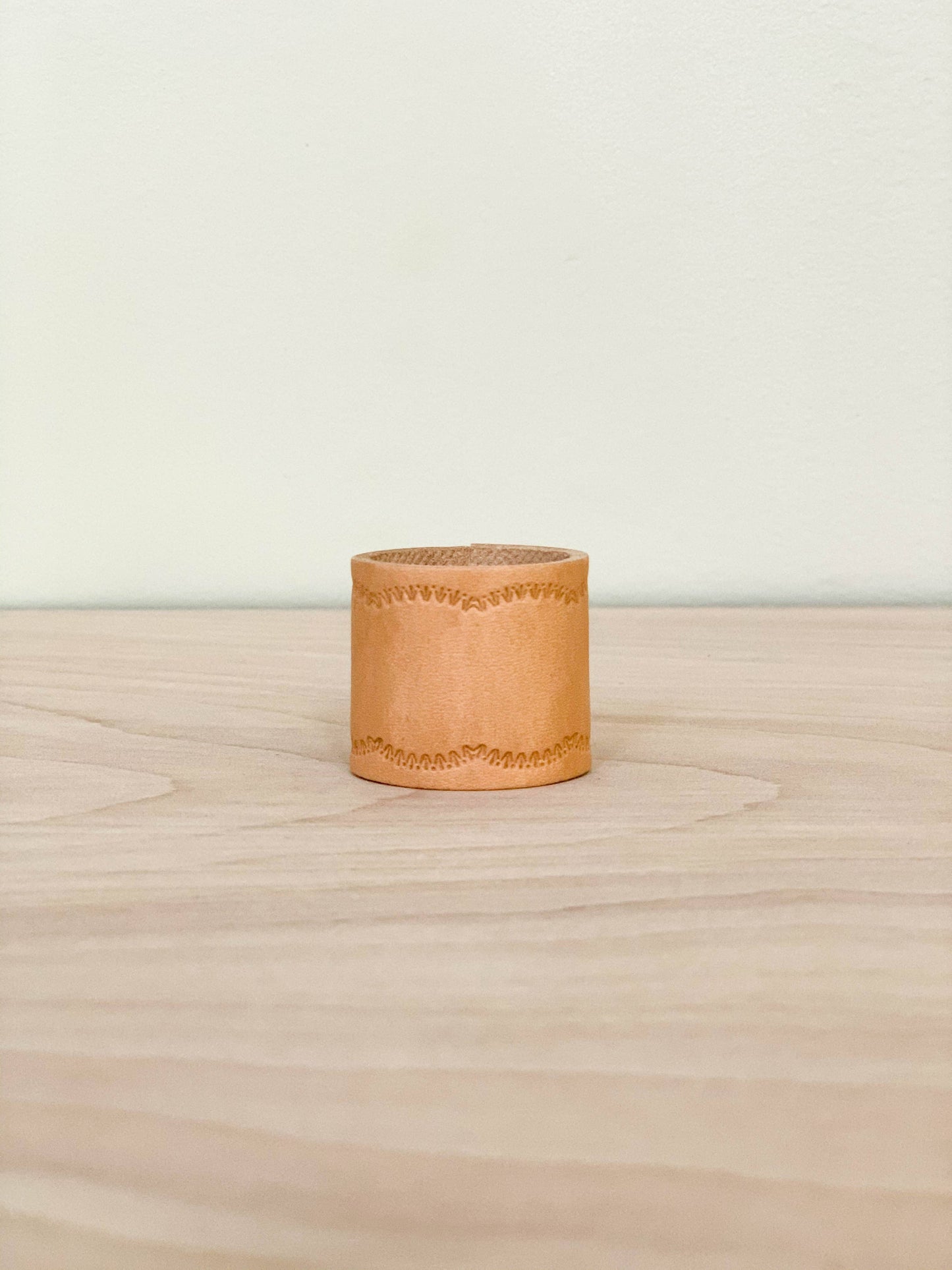 Leather Bandana Slide - Arched - Scarf Ring