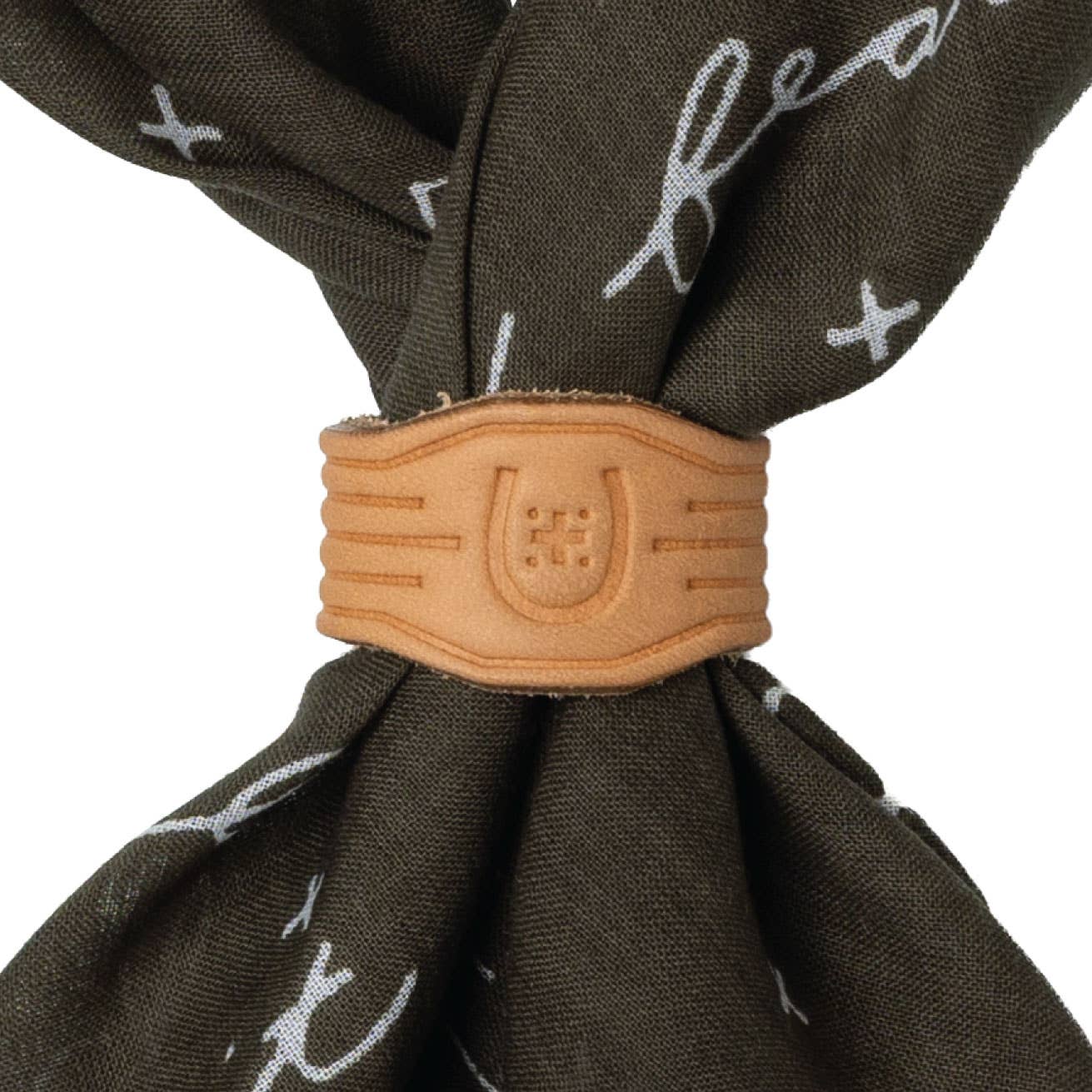 Leather Bandana Slide - Cigar Band - Scarf Ring