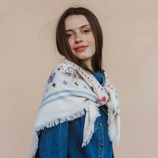 Cosmic Rodeo Cashmere Bandana Sweater Wrap -