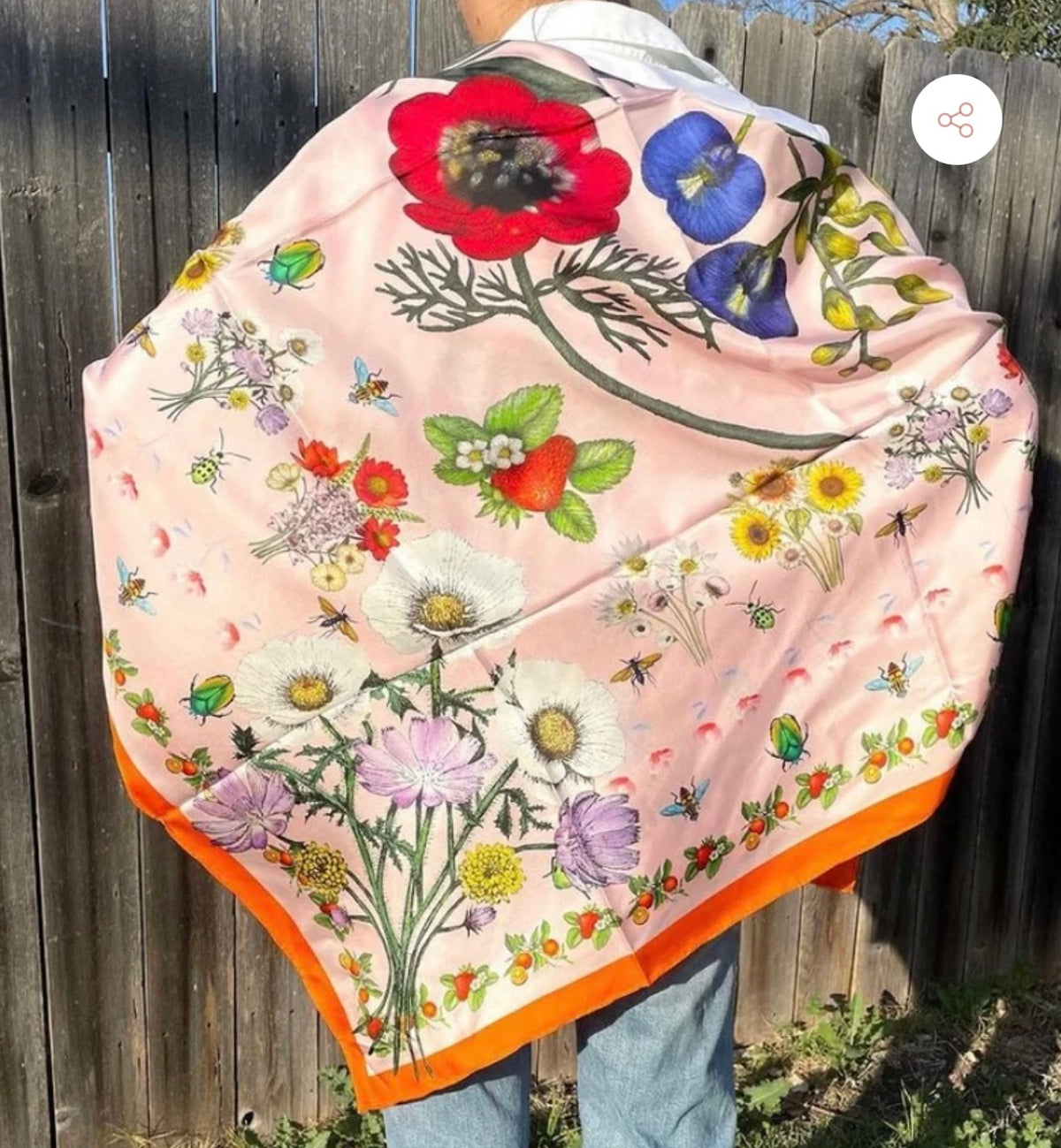 TEXAS WILDFLOWER SILK SHAWL