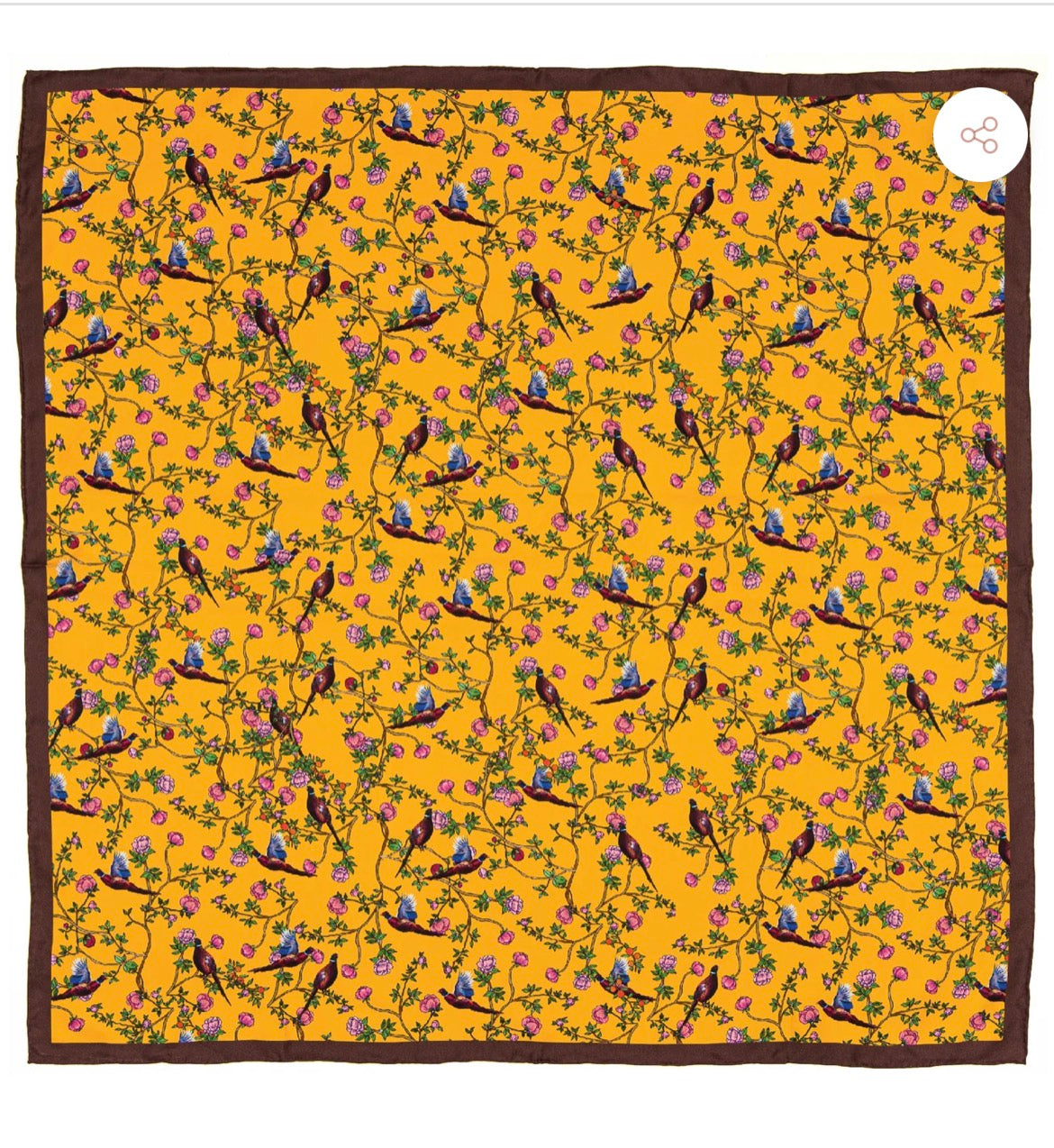 Los Faisanes Silk Scarf