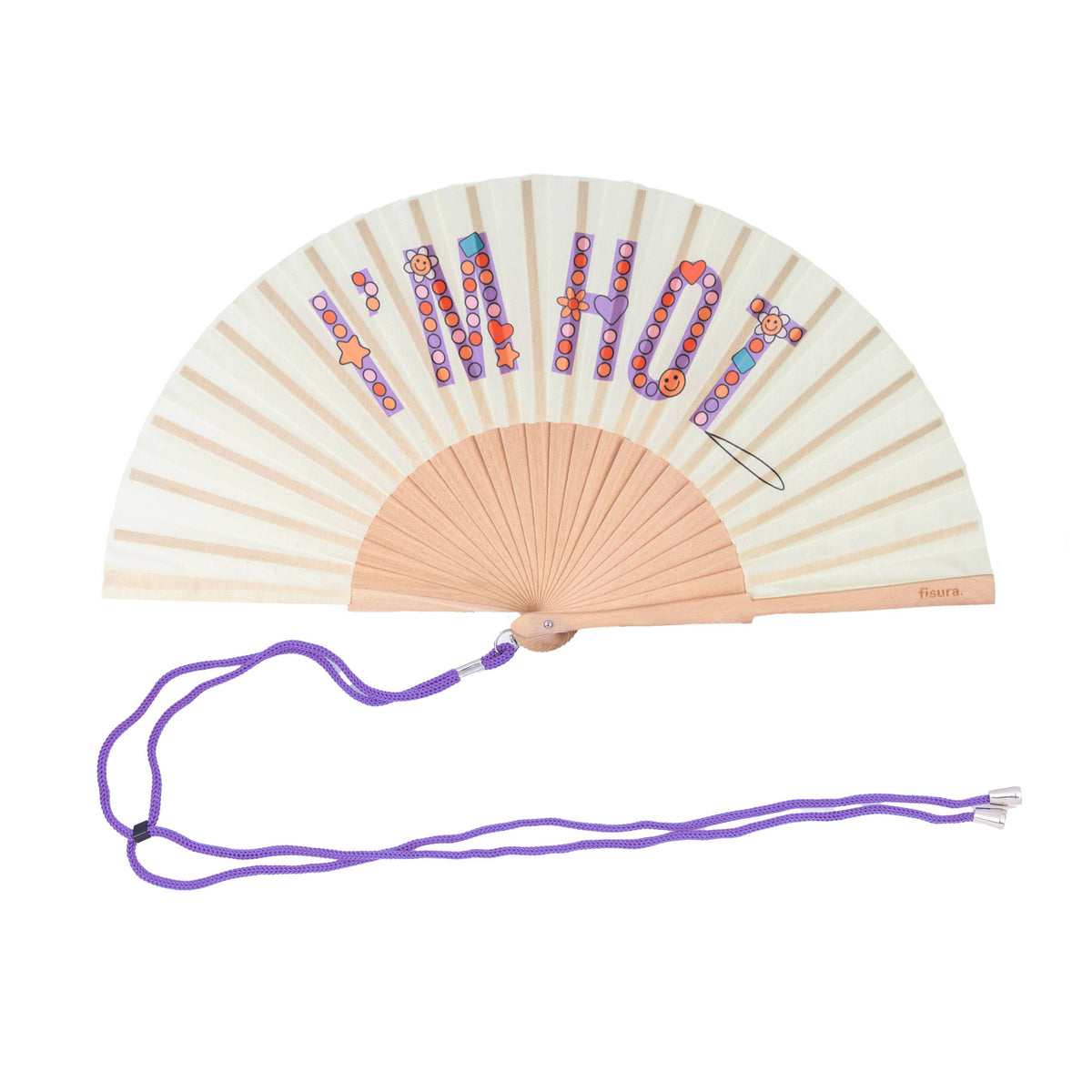 Beaded hand fan "I'm hot"