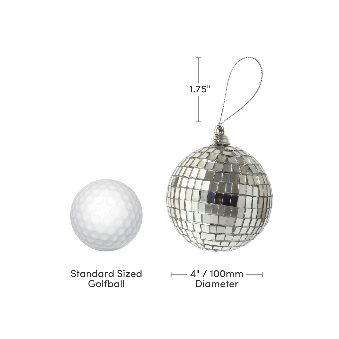 80mm Mirror Ball Ornament