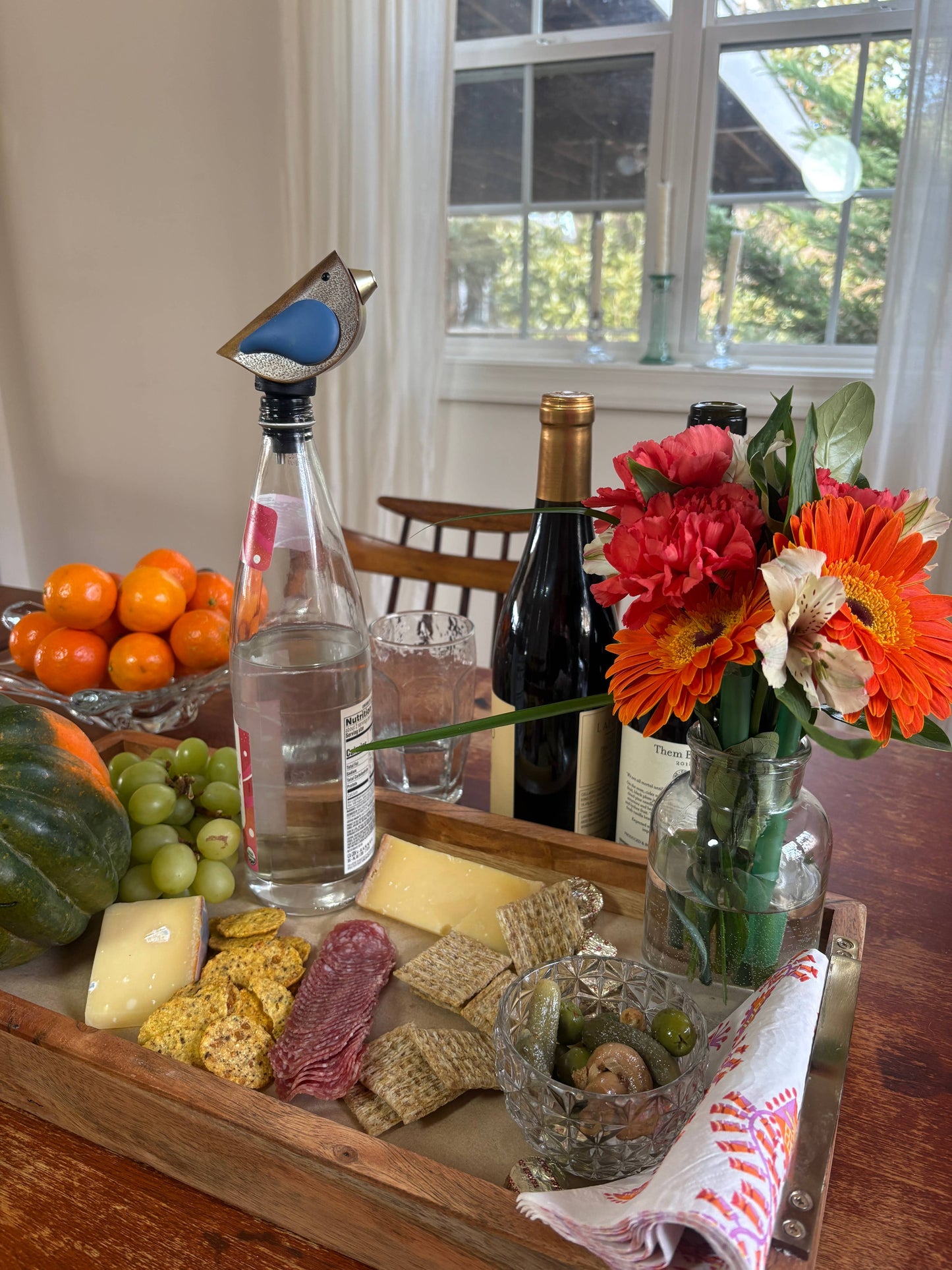 Songbird Specialties® "Singing" Wine Bottle Pourer, Blue