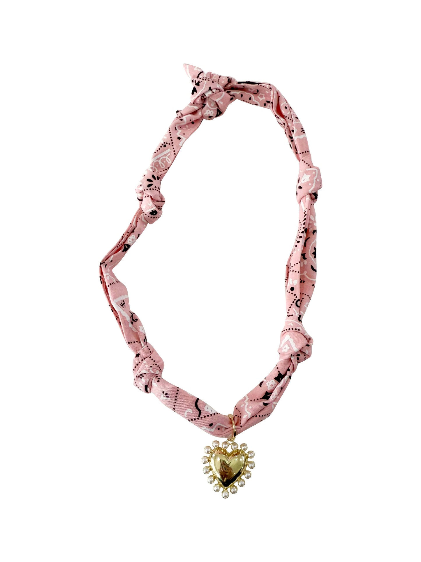 Bandana Scarf Necklace Solid Pink - Create your own