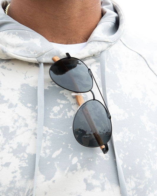 BP19333 - Amador - Matte Onyx / Beechwood + Smoke Polarized Lens
