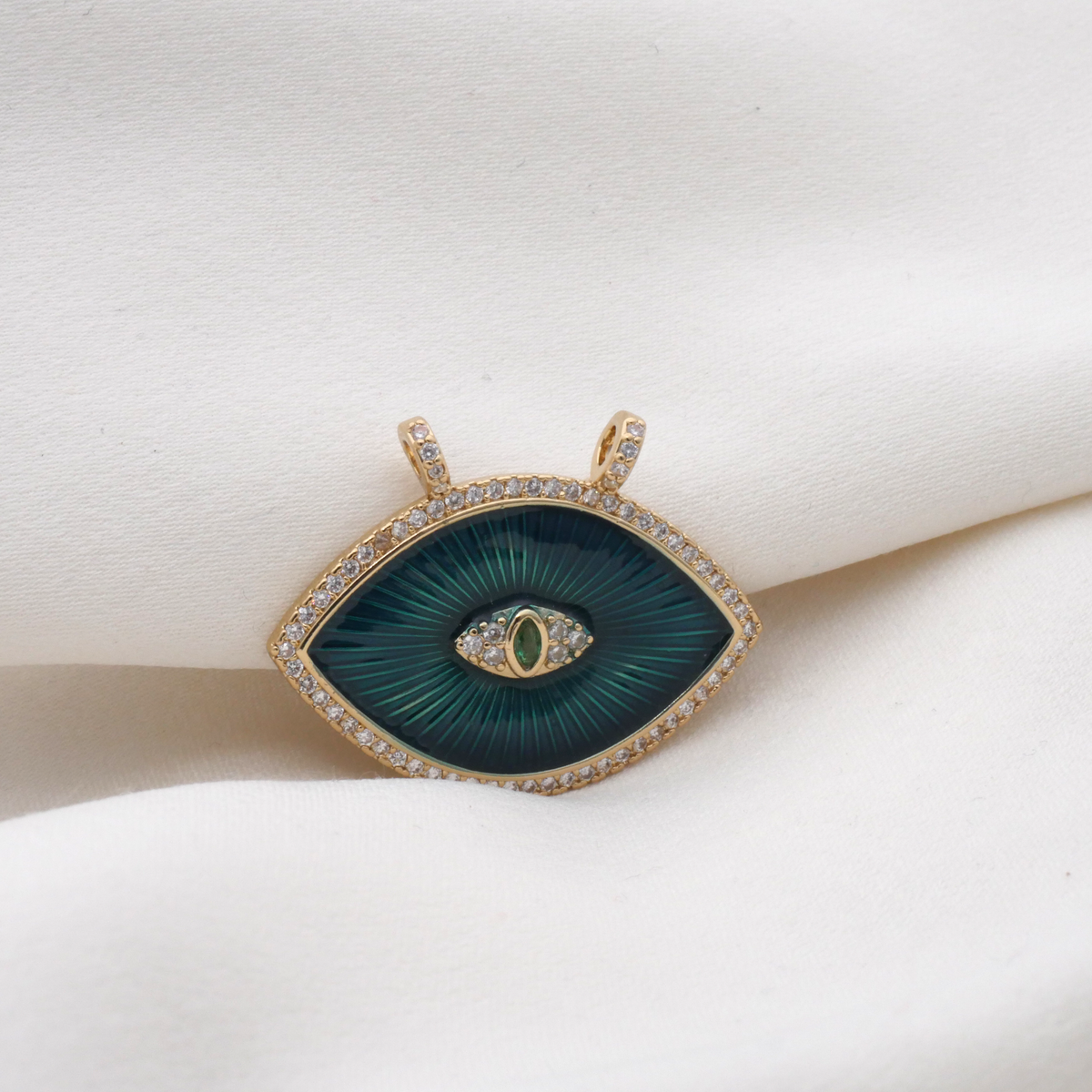 Green Evil Eye Charm (Large)